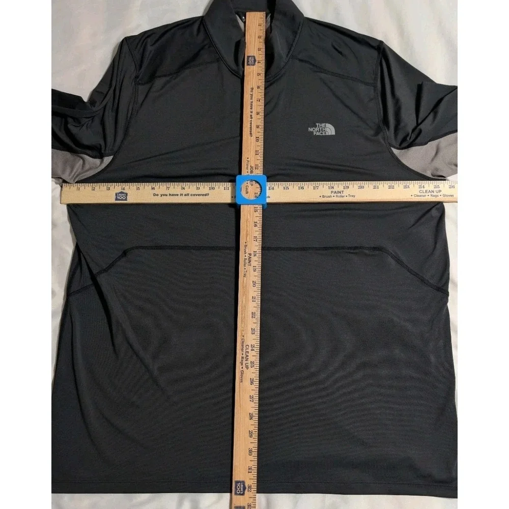 The North Face Mens XXL 1/4 Zip Performance Pullover Black‎ Gray Active